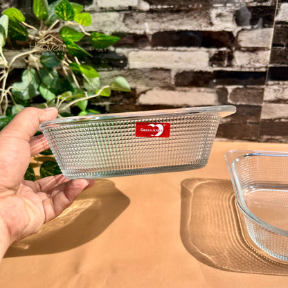 Deli Set of 2 Glass Dishes – 1.32L Each | Durable Microwave-Safe Bakeware P131-8