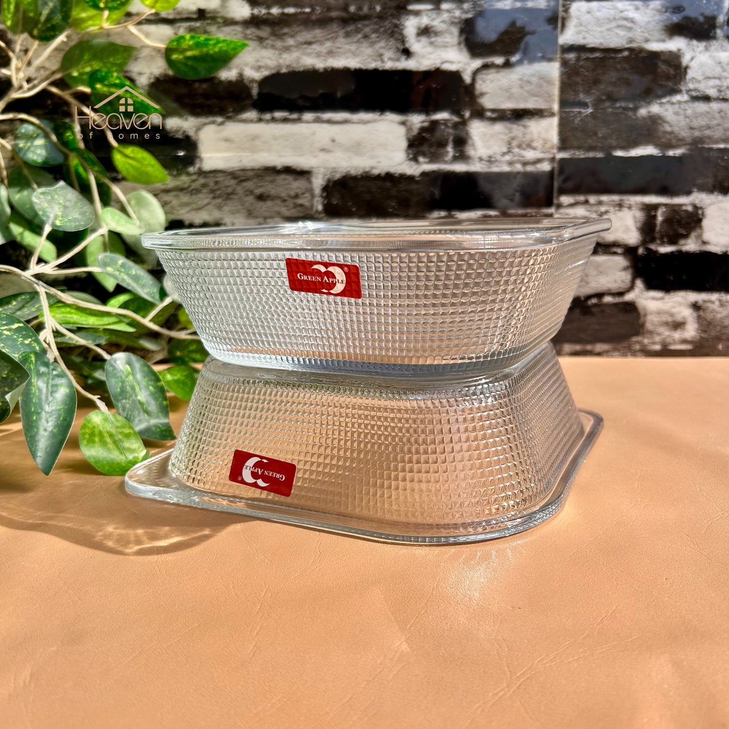 Deli Set of 2 Glass Dishes – 1.32L Each | Durable Microwave-Safe Bakeware P131-8