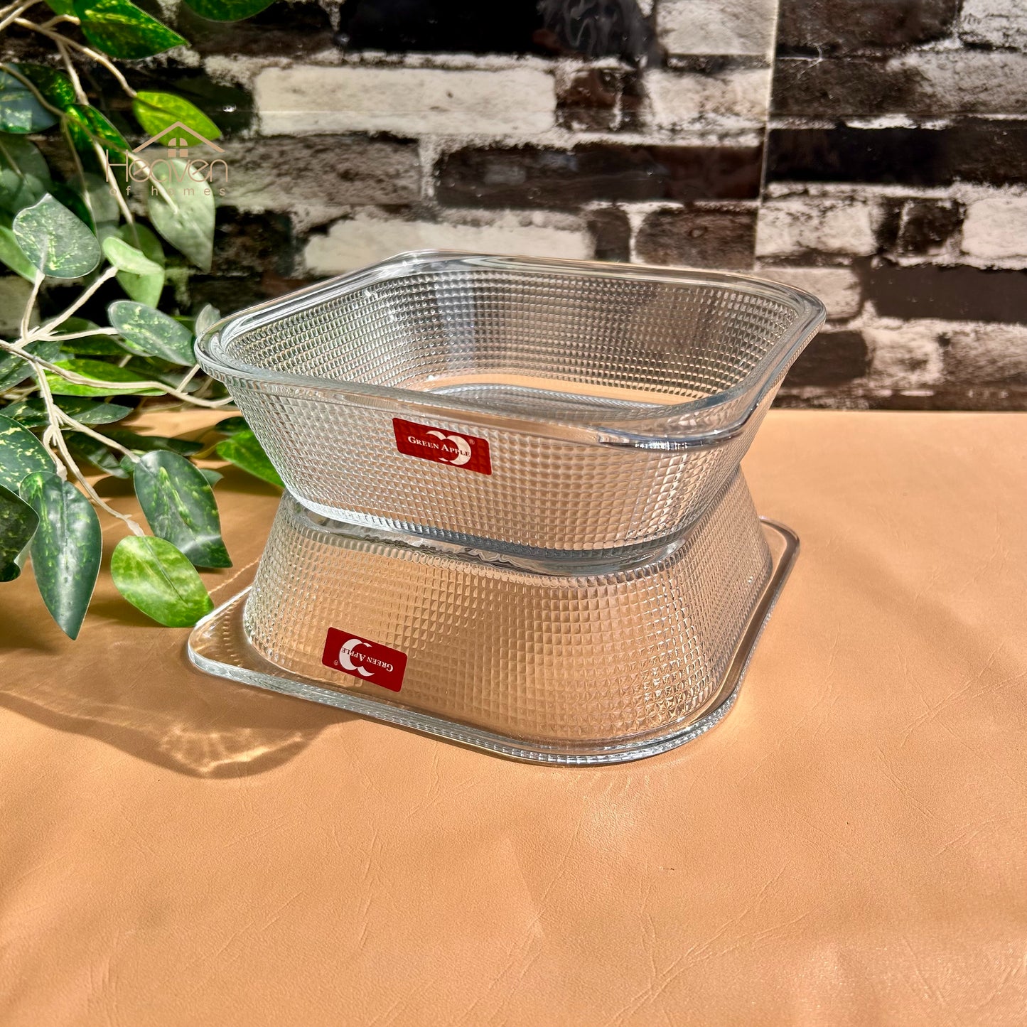 Deli Set of 2 Glass Dishes – 1.32L Each | Durable Microwave-Safe Bakeware P131-8