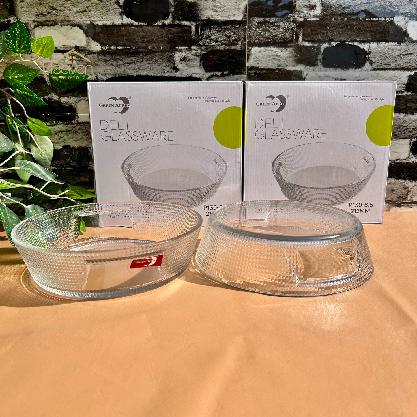 Deli Set of 2 Glass Dishes – 212mm | Premium Oven-Safe Bakeware - P130-8.5