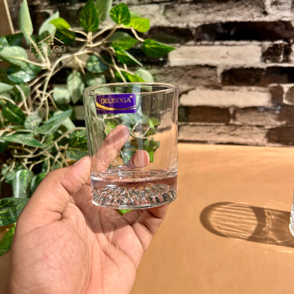 Delisoga® Set of 6 Transparent Drinking Glasses | 225ml Crystal Clear Everyday Glassware - Y75088