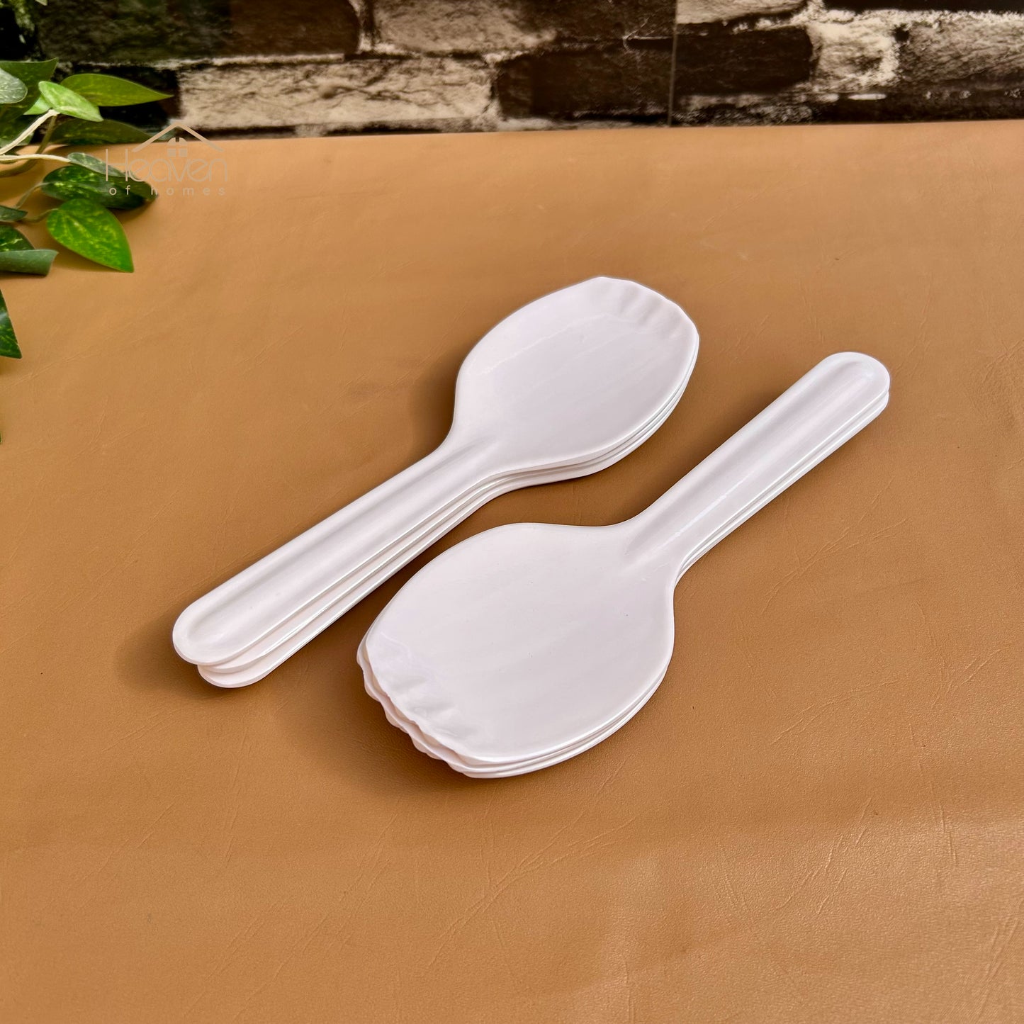Heaven® Set of 6 Melamine Rice Serving Spoons – Durable & Lightweight Kitchen Utensils