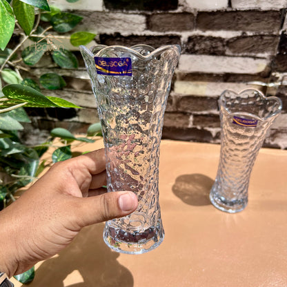 Delisoga® Set of 2 Glass Vases – Elegant Home Decor for Flowers & Arrangements - Heaven of homes - Sale Pakistan