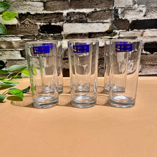 Delisoga®  High Ball Water Glasses Clear Glass Material Set Of 6 280 ML - Heaven of homes - Sale Pakistan