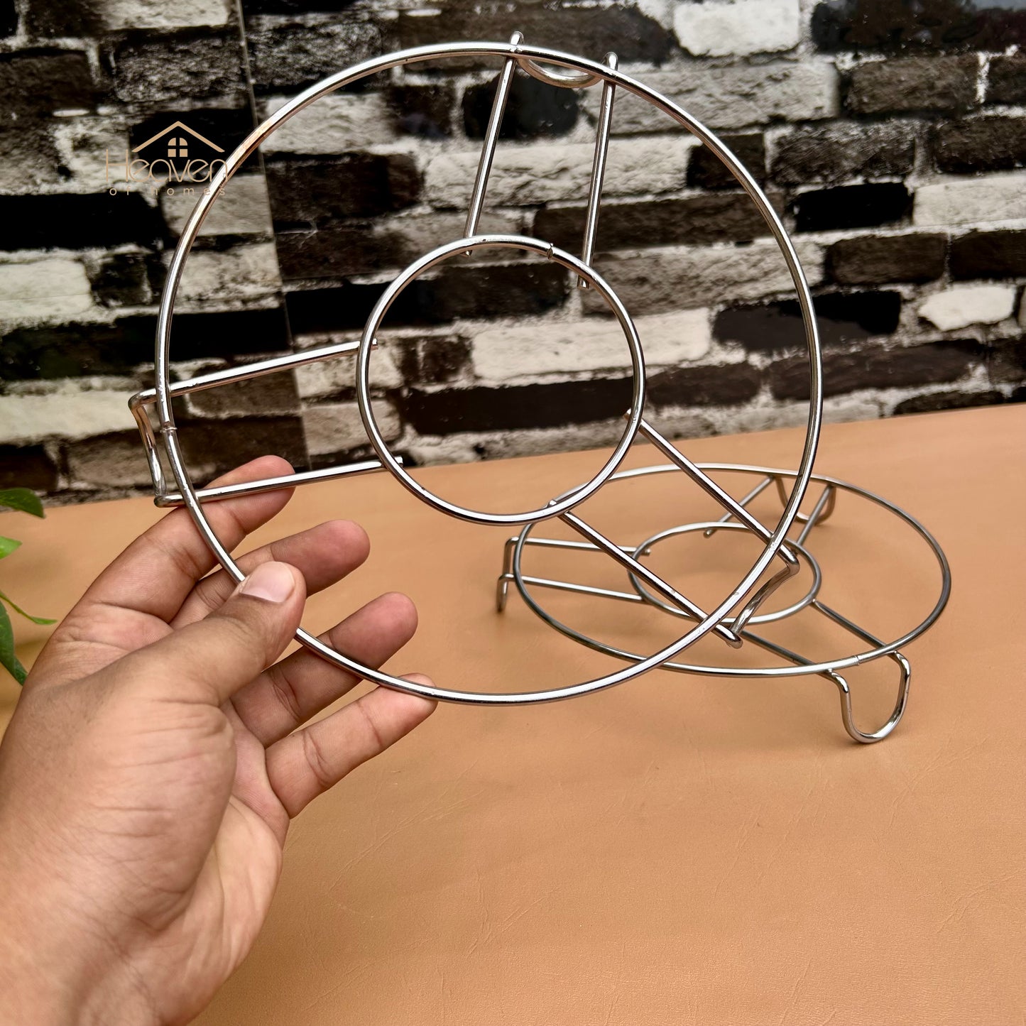 Set of 2 Stainless Steel Round Heat Resistant Hot Pot And Pan Stand