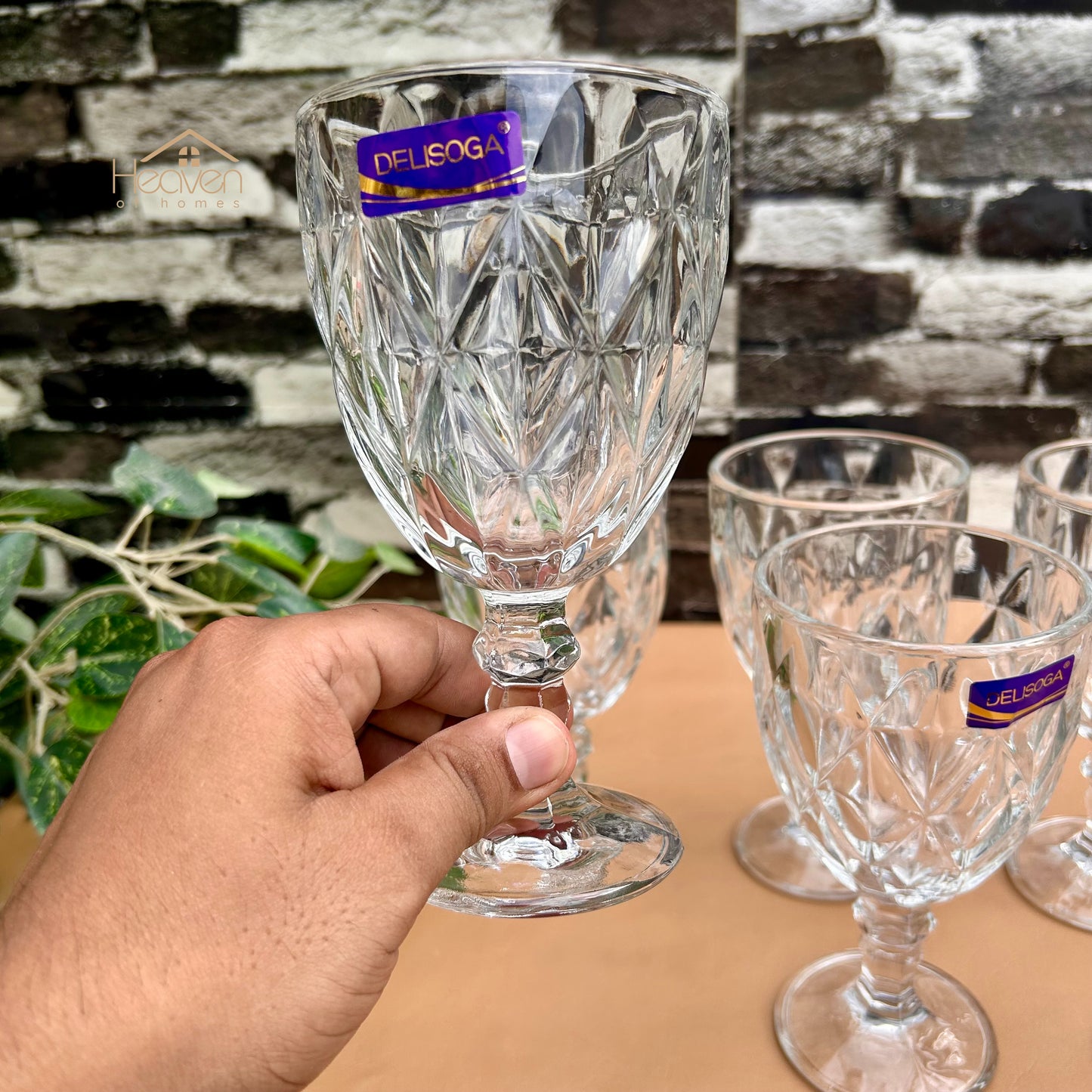 Delisoga® Classic Glasses Set - 6-Pieces Vine Glass | Elegant Collection 340ml