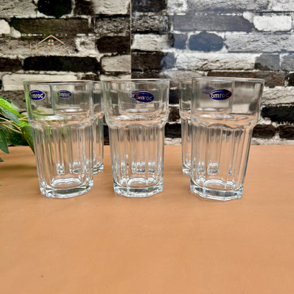 Omroc Set of 6 Drinking Glasses – 290ml Clear Transparent Glassware for Everyday Use