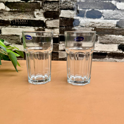 Omroc Set of 6 Drinking Glasses – 290ml Clear Transparent Glassware for Everyday Use