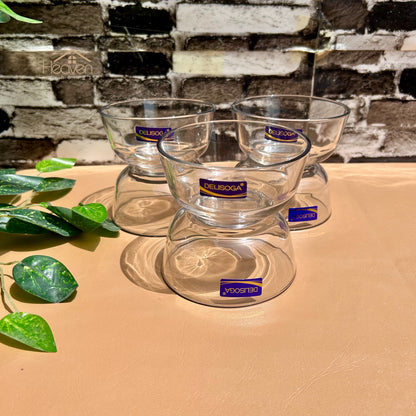 Delisoga® Set of 6 Clear Glass Fruit & Dessert Bowls – 4.5 Inches - Heaven of homes - Sale Pakistan