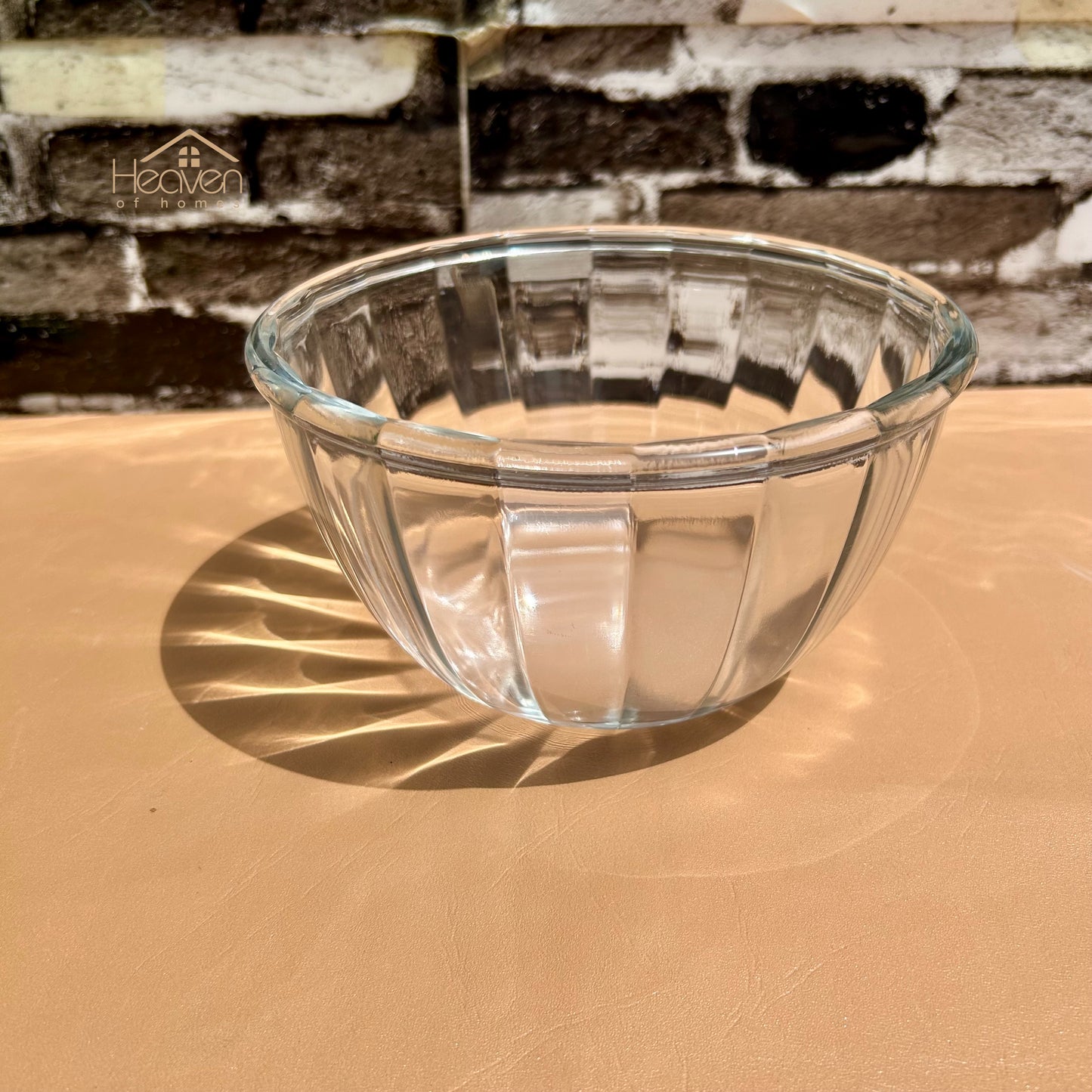Heaven® Glass Mixing Bowl 7 Inches Clear Glass Microwave safe Set of 2 Lining - Heaven of homes - Sale Pakistan