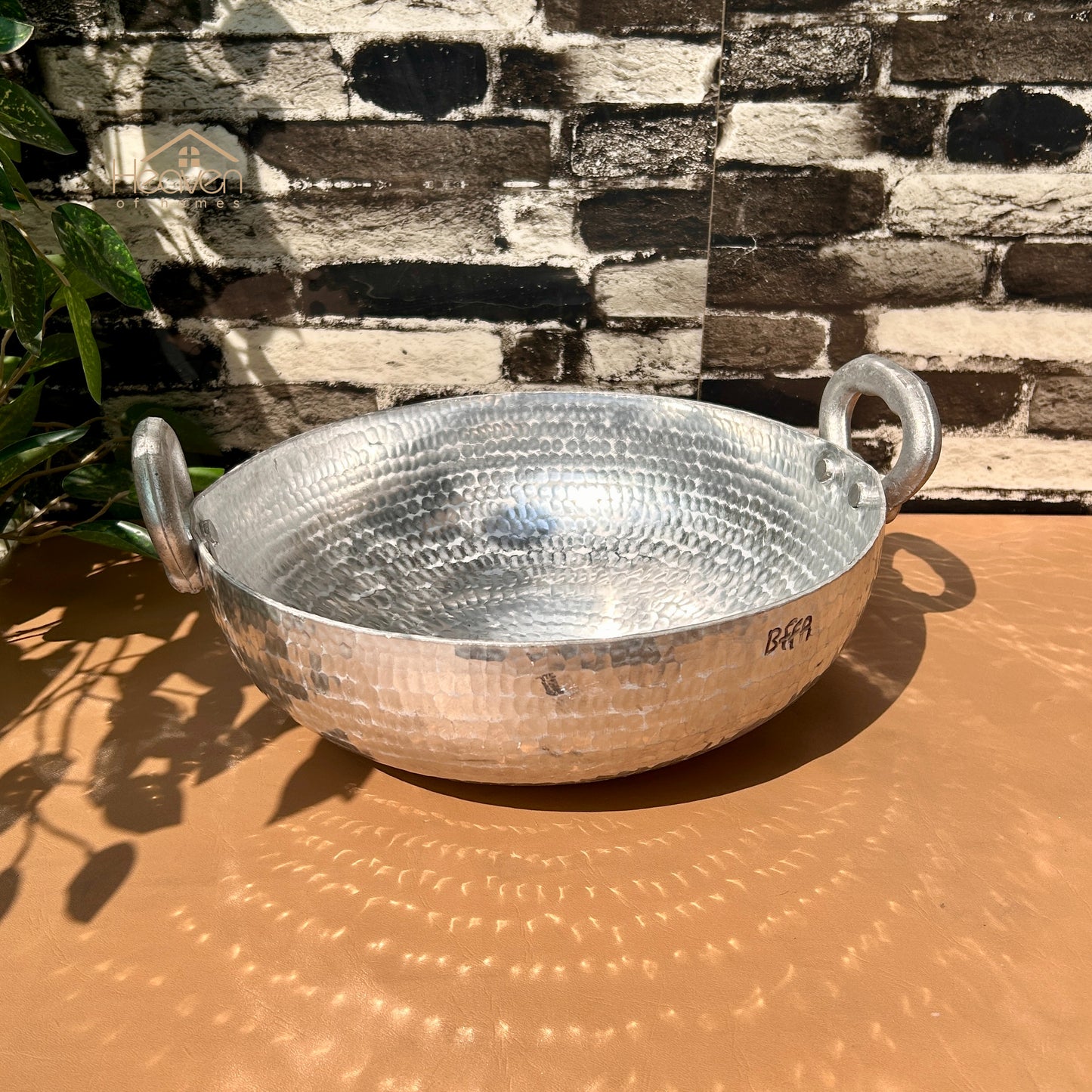 Heaven®  Silver Steel Karahi | Heavy-Duty Silver Steel Wok for Cooking & Frying Ramadan Special