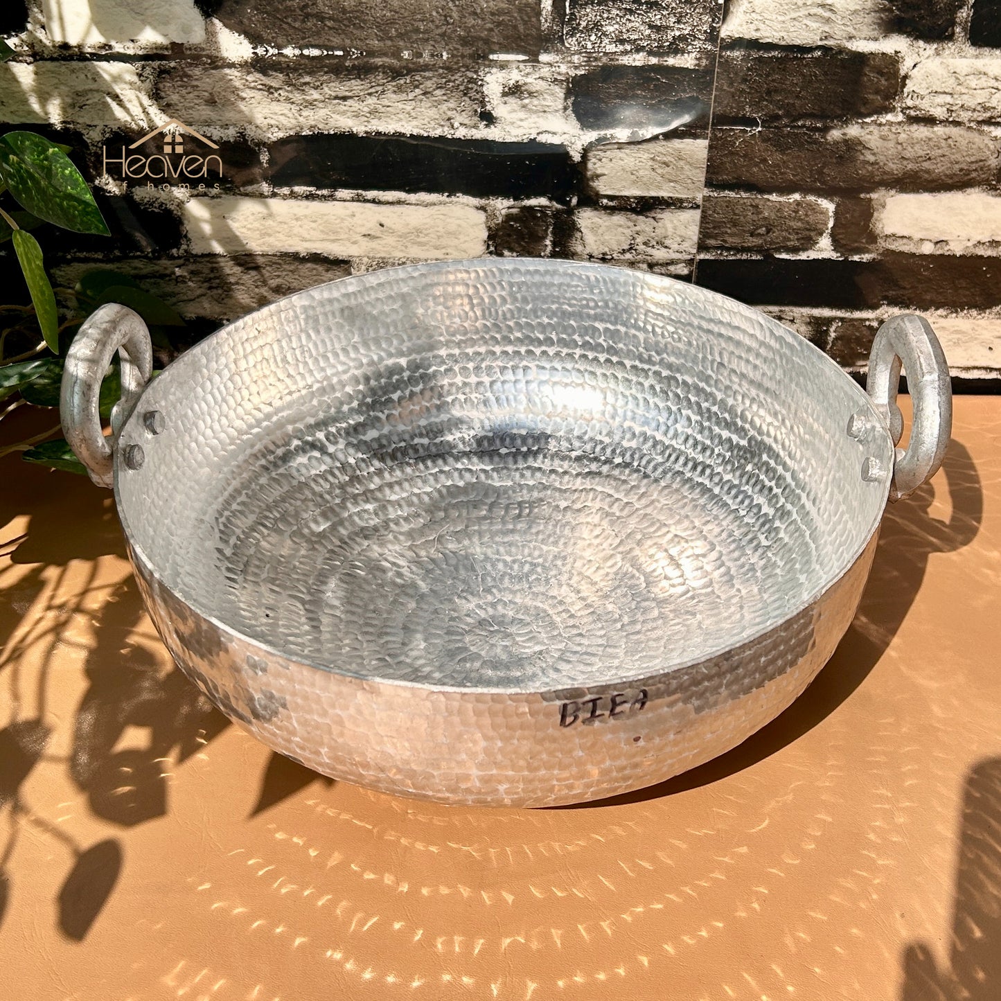 Heaven®  Silver Steel Karahi | Heavy-Duty Silver Steel Wok for Cooking & Frying Ramadan Special