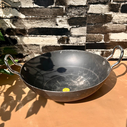 Heaven® Heavy-Duty Iron Karahi – Deep Frying & Cooking Wok for Ramazan Pakora Karahi