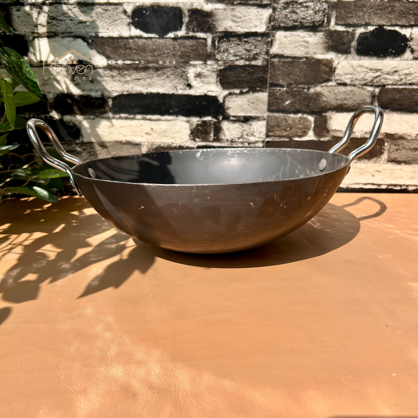 Heaven® Heavy-Duty Iron Karahi – Deep Frying & Cooking Wok for Ramazan Pakora Karahi