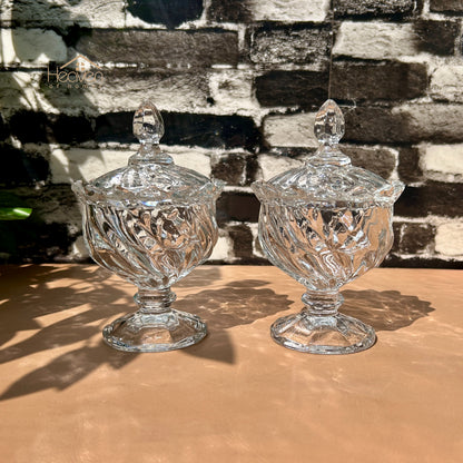 Delisoga® Set of 2 Candy Dishes with Stand | Elegant Serving & Storage