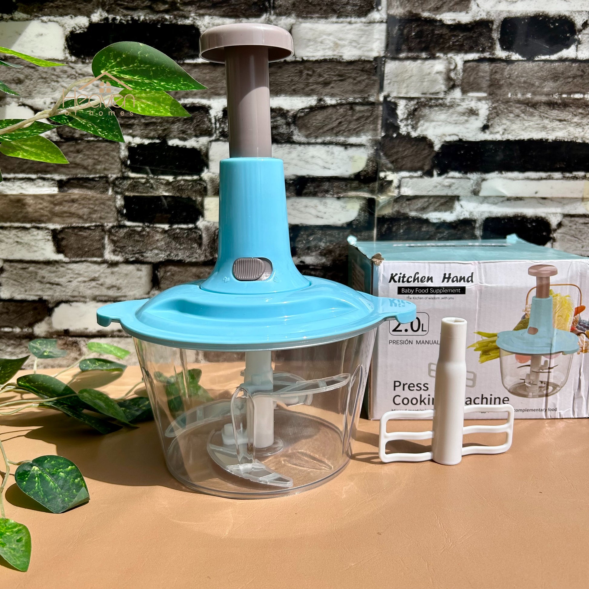 Manual Food Chopper – 2L & 1.5L Cutter with Hand Pull Cord - Heaven of homes - Sale Pakistan