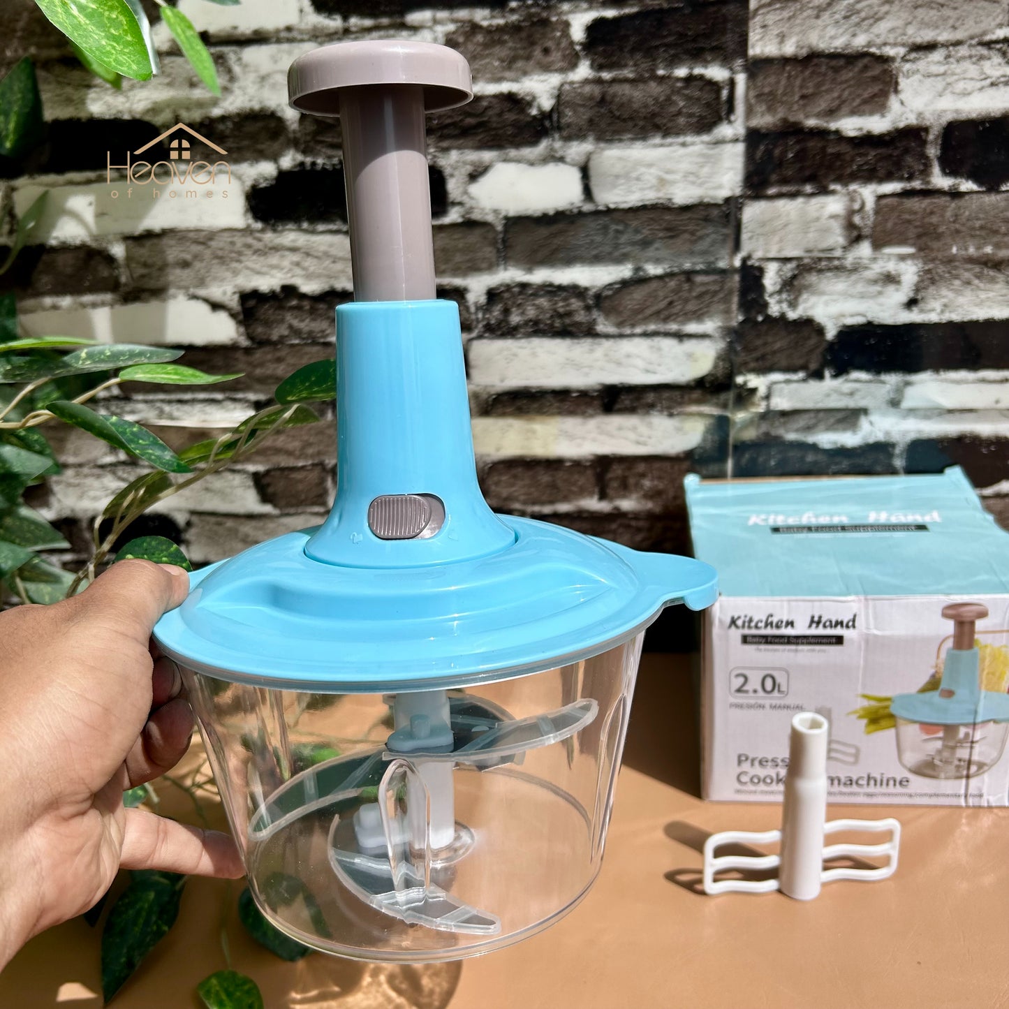 Manual Food Chopper – 2L & 1.5L Cutter with Hand Pull Cord - Heaven of homes - Sale Pakistan