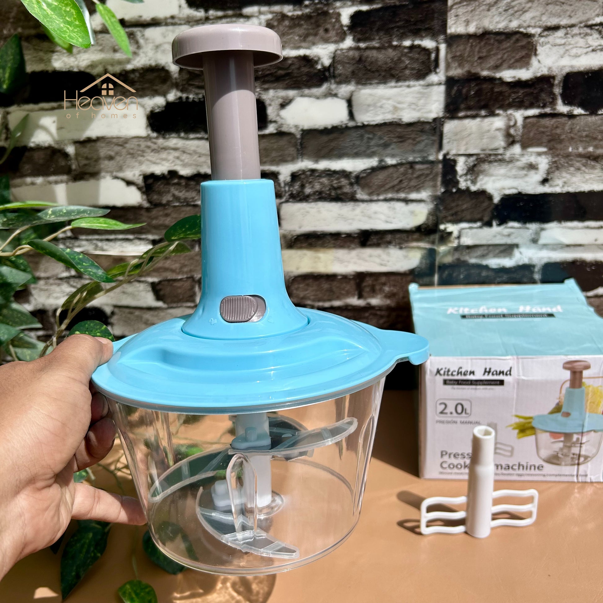 Manual Food Chopper – 2L & 1.5L Cutter with Hand Pull Cord - Heaven of homes - Sale Pakistan