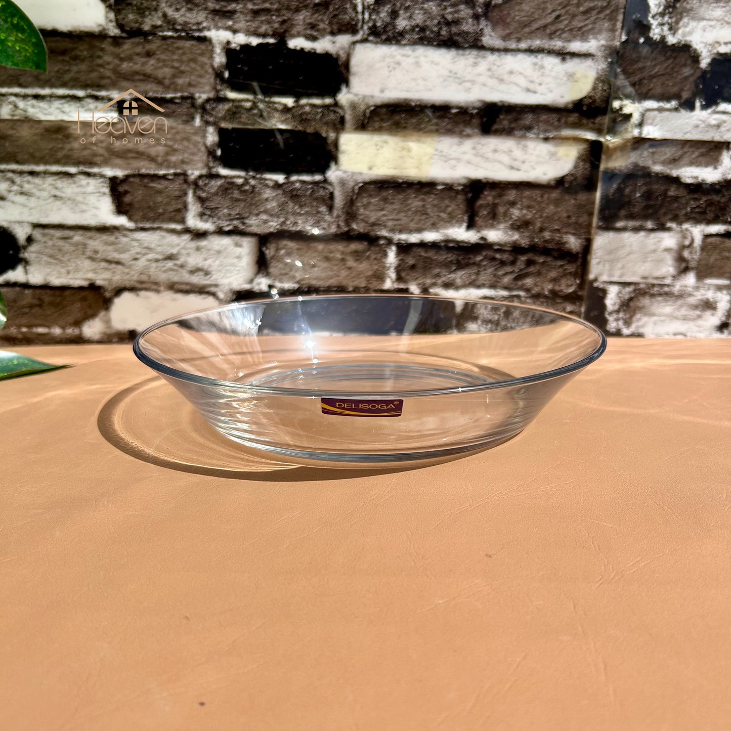 Delisoga Set of 6 Clear Glass Deep Soup Plates – 9-Inch Dinner Plates for Soups, Pasta & Nihari - Heaven of homes - Sale Pakistan