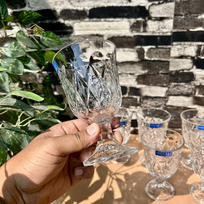Lazuli® 6-Piece 300ml Clear Vine Glassware Set – Premium Tumblers for Water, Juice & Soft Drinks