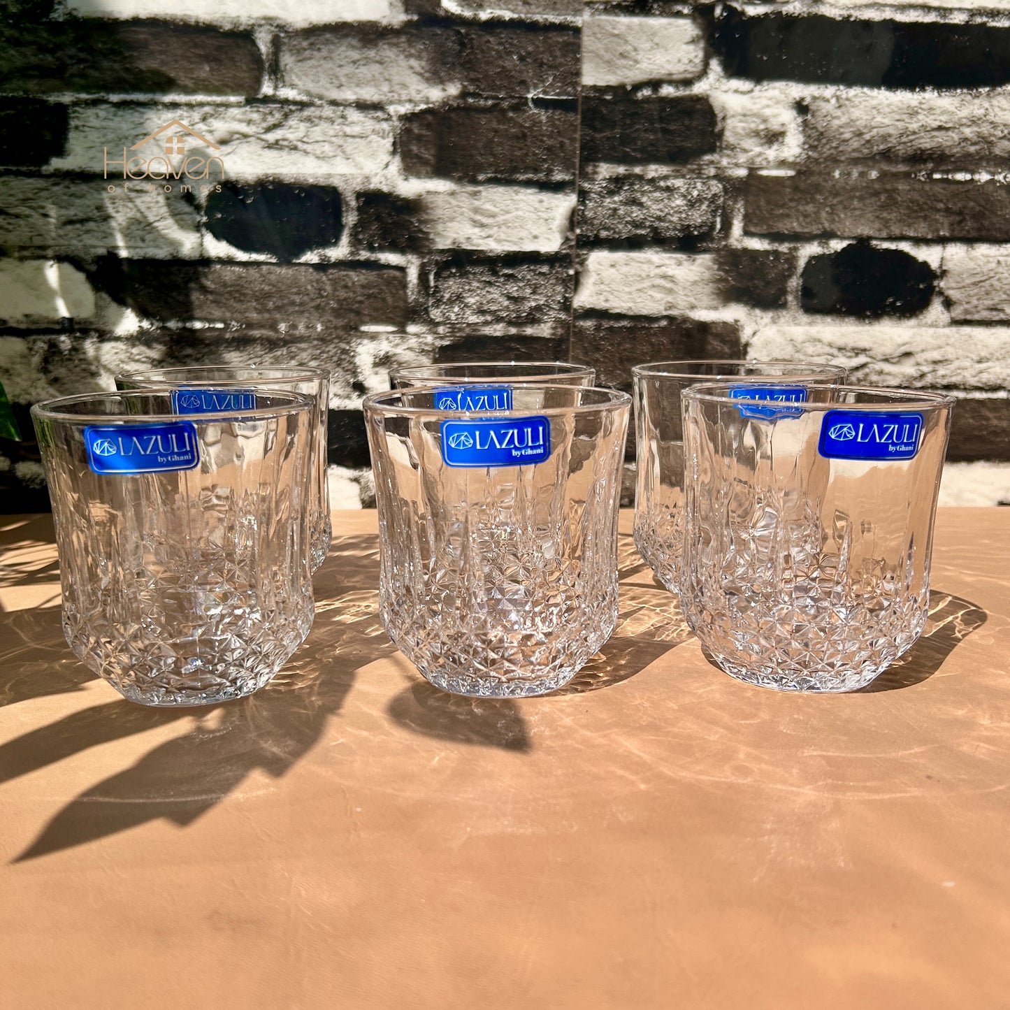 Lazuli® 6-piece Transparent Drinking Glasses – For Home & Dining 300 ml