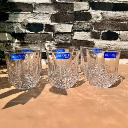 Lazuli® 6-piece Transparent Drinking Glasses – For Home & Dining 300 ml