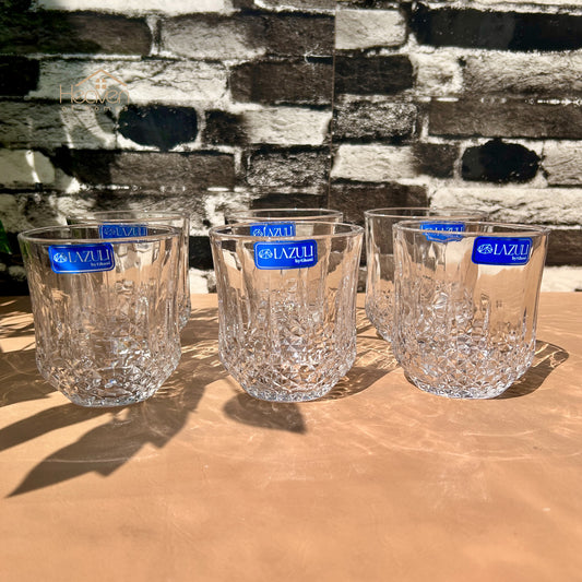 Lazuli® 6-piece Transparent Drinking Glasses – For Home & Dining 300 ml