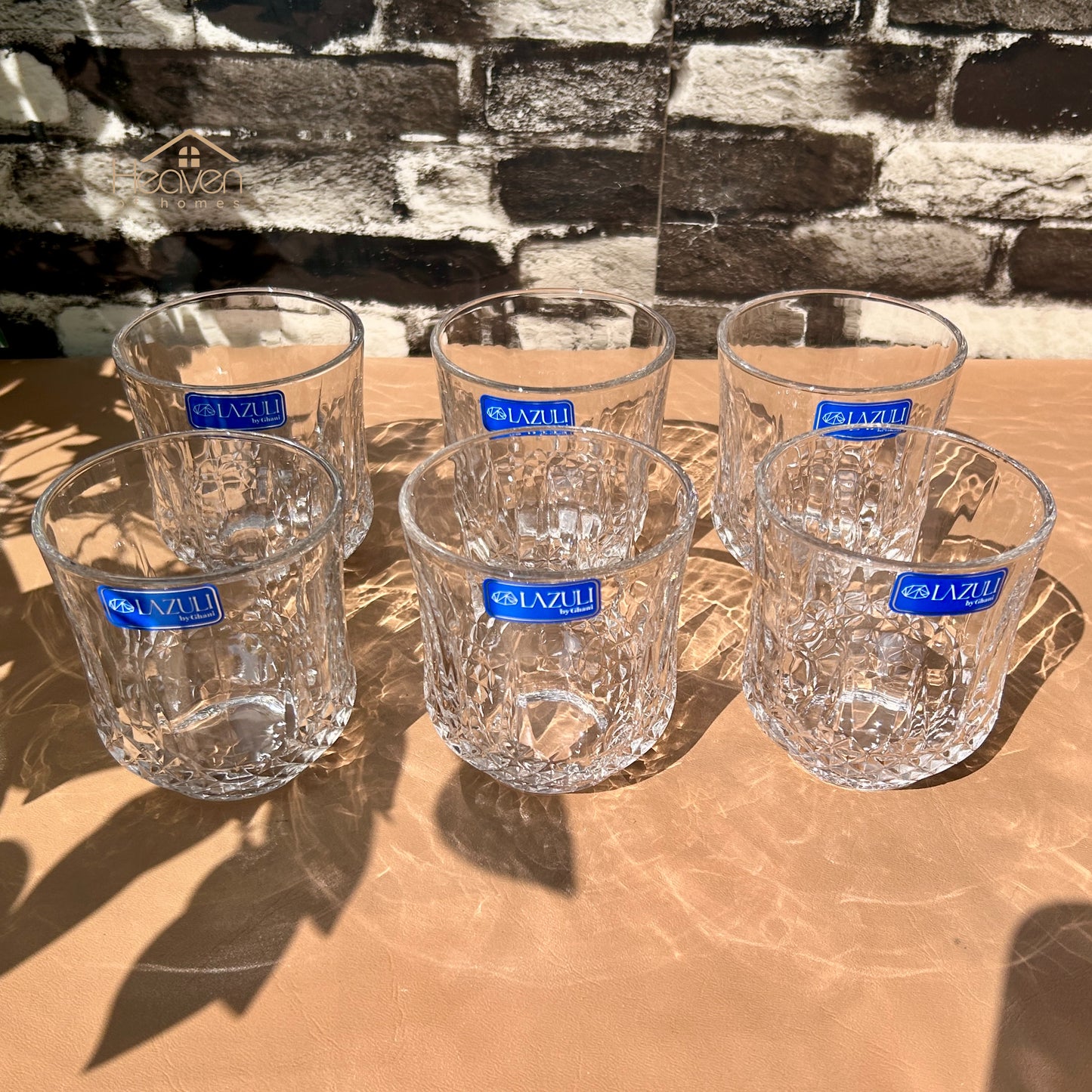 Lazuli® 6-piece Transparent Drinking Glasses – For Home & Dining 300 ml