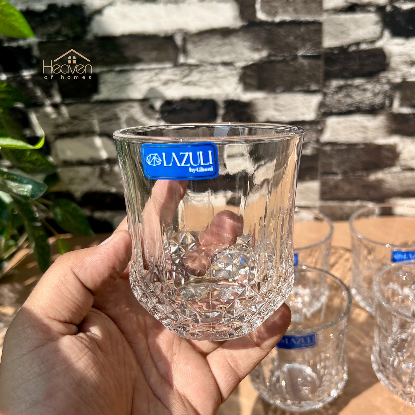 Lazuli® 6-piece Transparent Drinking Glasses – For Home & Dining 300 ml