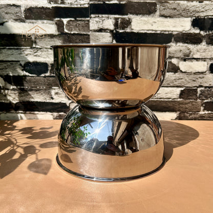 Heaven® Set of 2 Stainless Steel Mixing Bowls | Durable Kitchen Prep Bowls 8 Inches x 4 Inches