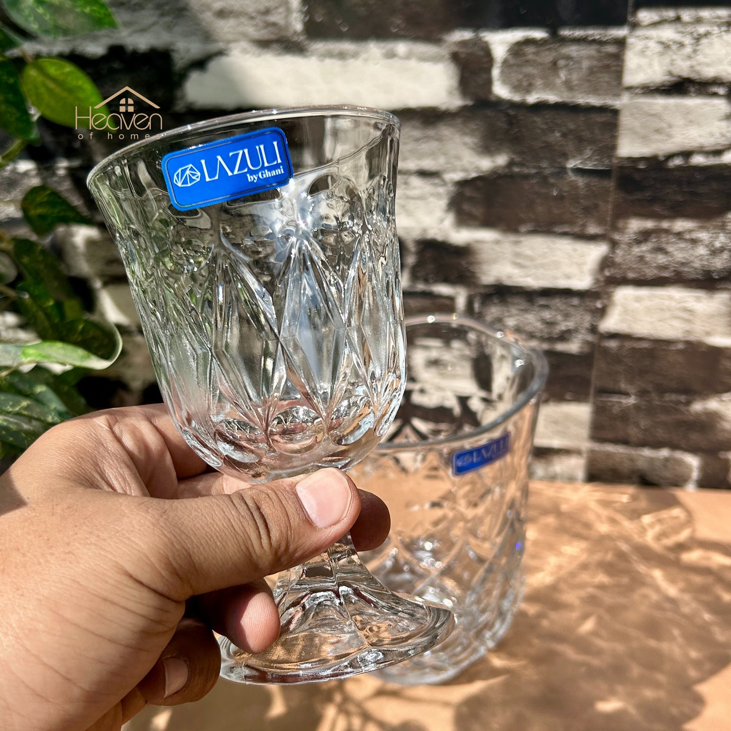 Lazuli® 7-Piece Clear Glass Water Set – 320ml Transparent Carafe with Long Drinking Glasses