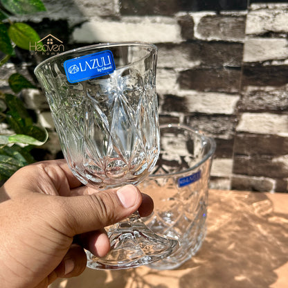 Lazuli® 7-Piece Clear Glass Water Set – 320ml Transparent Carafe with Long Drinking Glasses