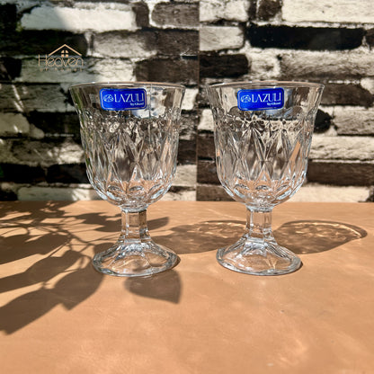 Lazuli® 6-Piece 300ml Clear Vine Glassware Set – Premium Tumblers for Water, Juice & Soft Drinks