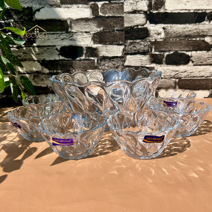 Delisoga® 7-Piece Glass Fruit Serving Set – Elegant Glassware for Fruit, Snacks, & Desserts