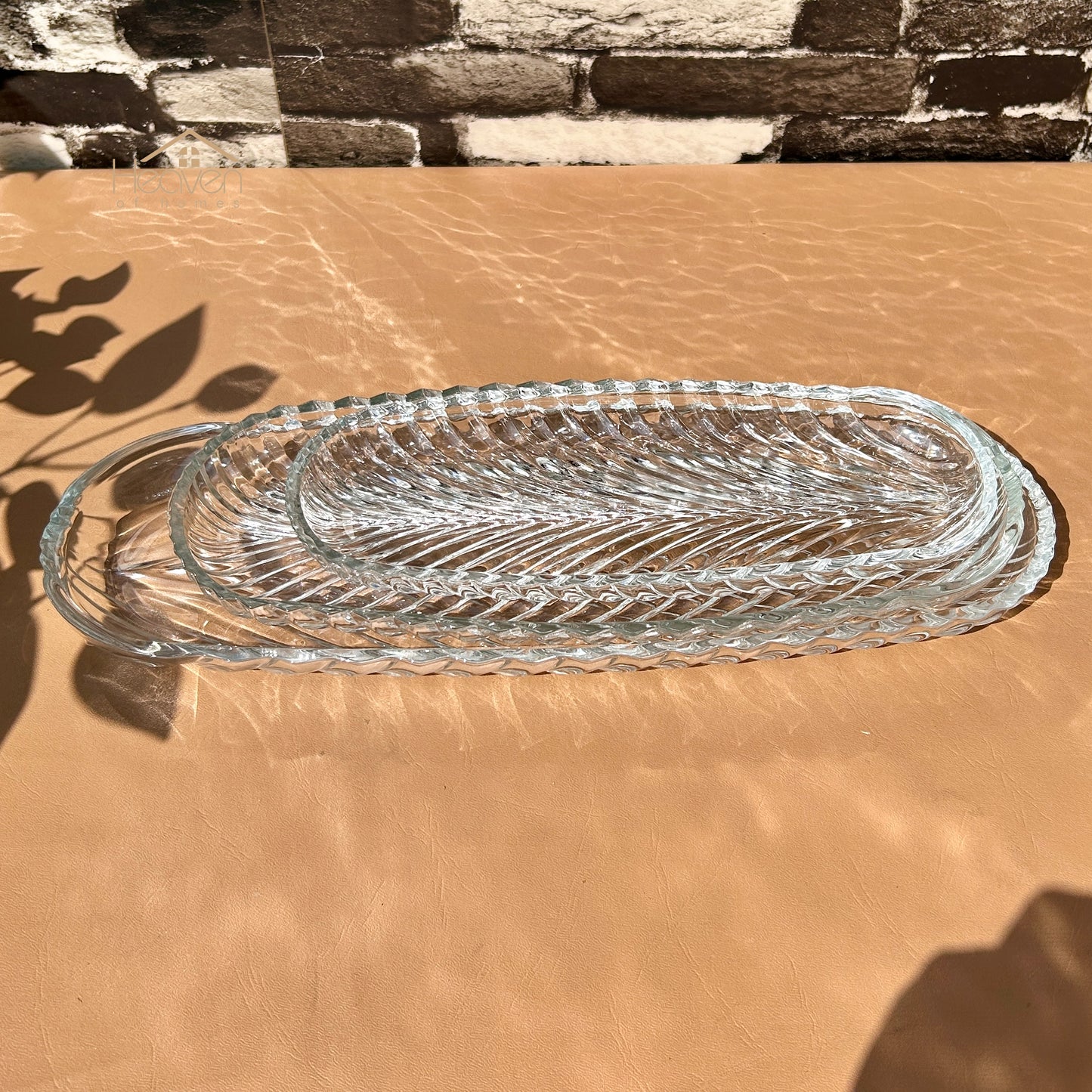 Heaven 3-Piece Kebab Serving  Dish Set – 14", 12", 10" Serving Platters