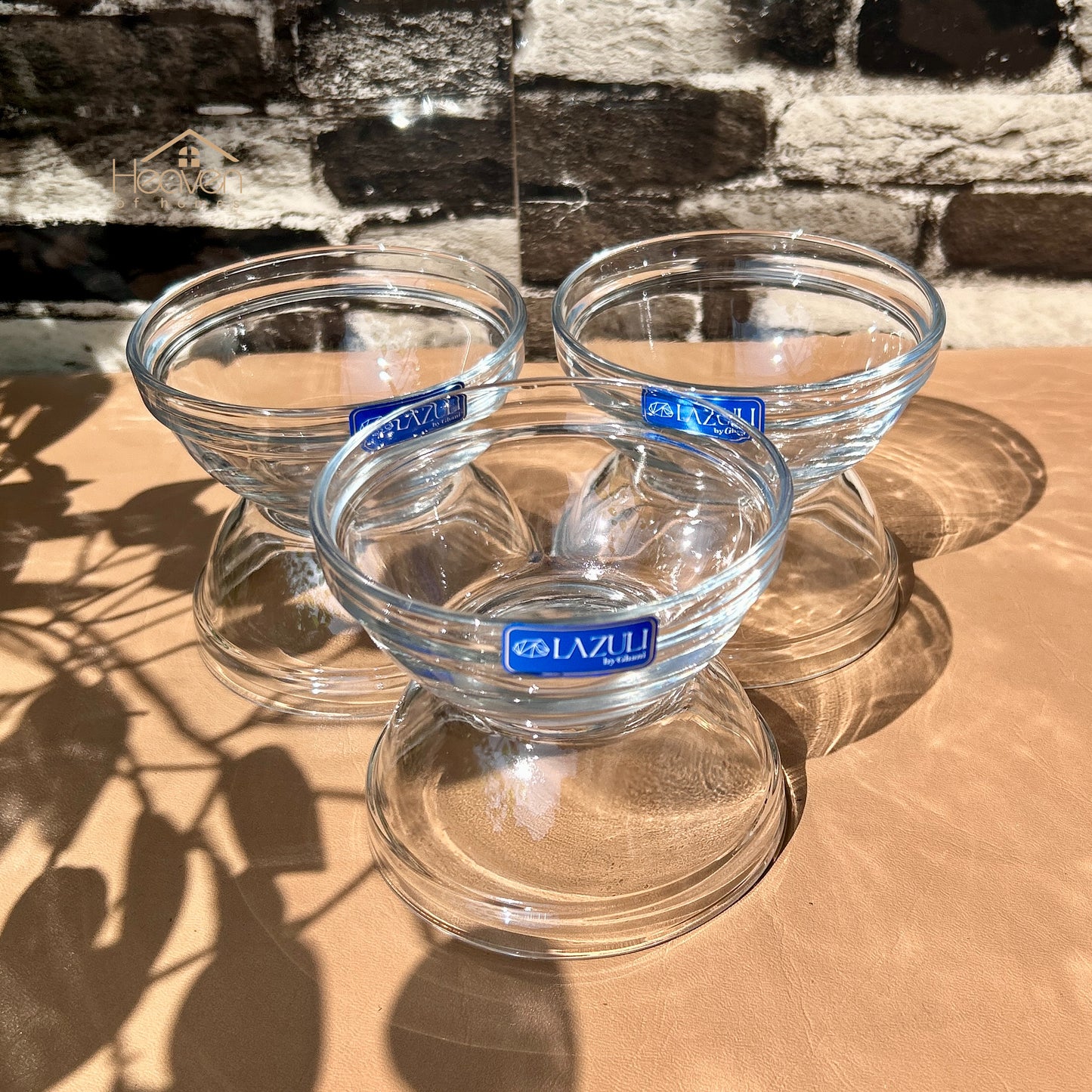 Lazuli® 6 - Piece Clear Glass Dessert Bowls – Elegant Serving Bowls for Ice Cream, Pudding & Sweets 4.5 Inches