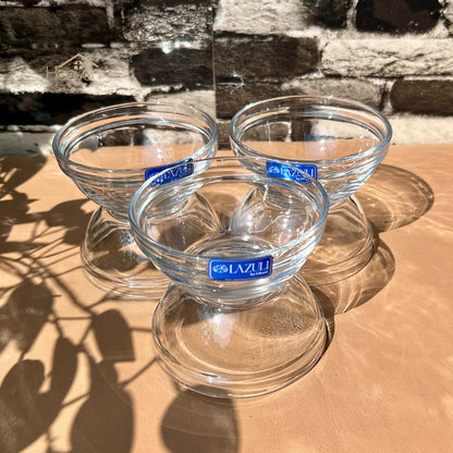 Lazuli® 6 - Piece Clear Glass Dessert Bowls – Elegant Serving Bowls for Ice Cream, Pudding & Sweets 4.5 Inches
