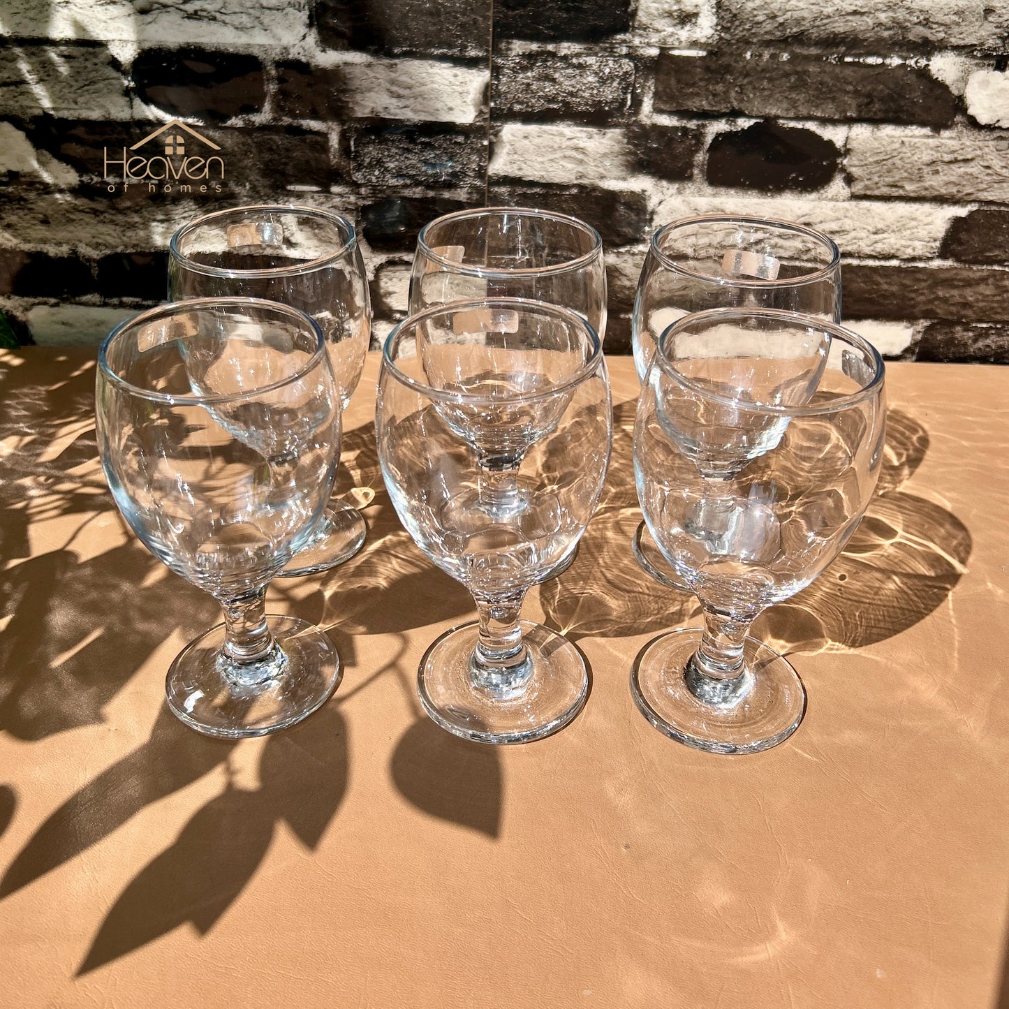 Nova® 6-Piece 325 ml Clear Vine Glassware Set – Premium Tumblers for Water, Juice & Soft Drinks Party