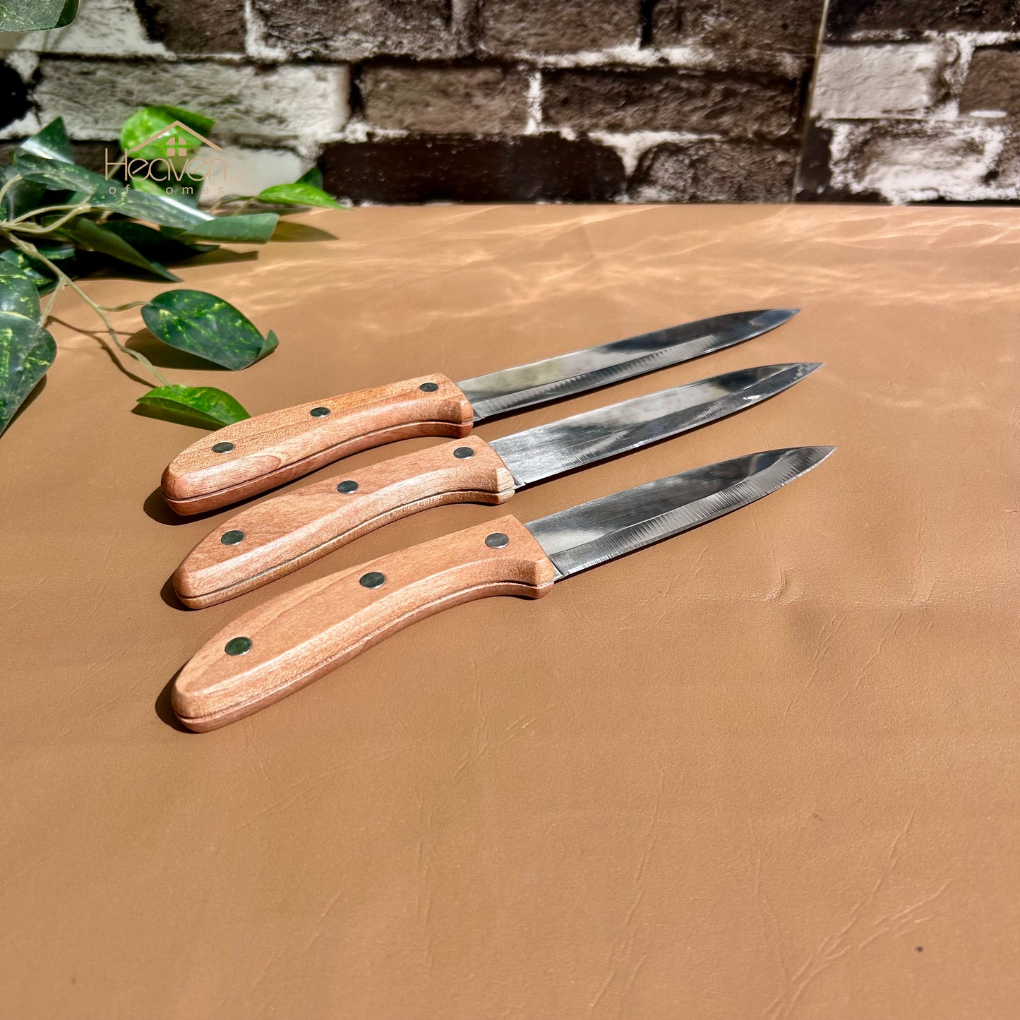 Heaven Set of 3 Stainless Steel Knives – Chef & Utility Knife Combo for Every Cooking Need - Heaven of homes - Sale Pakistan