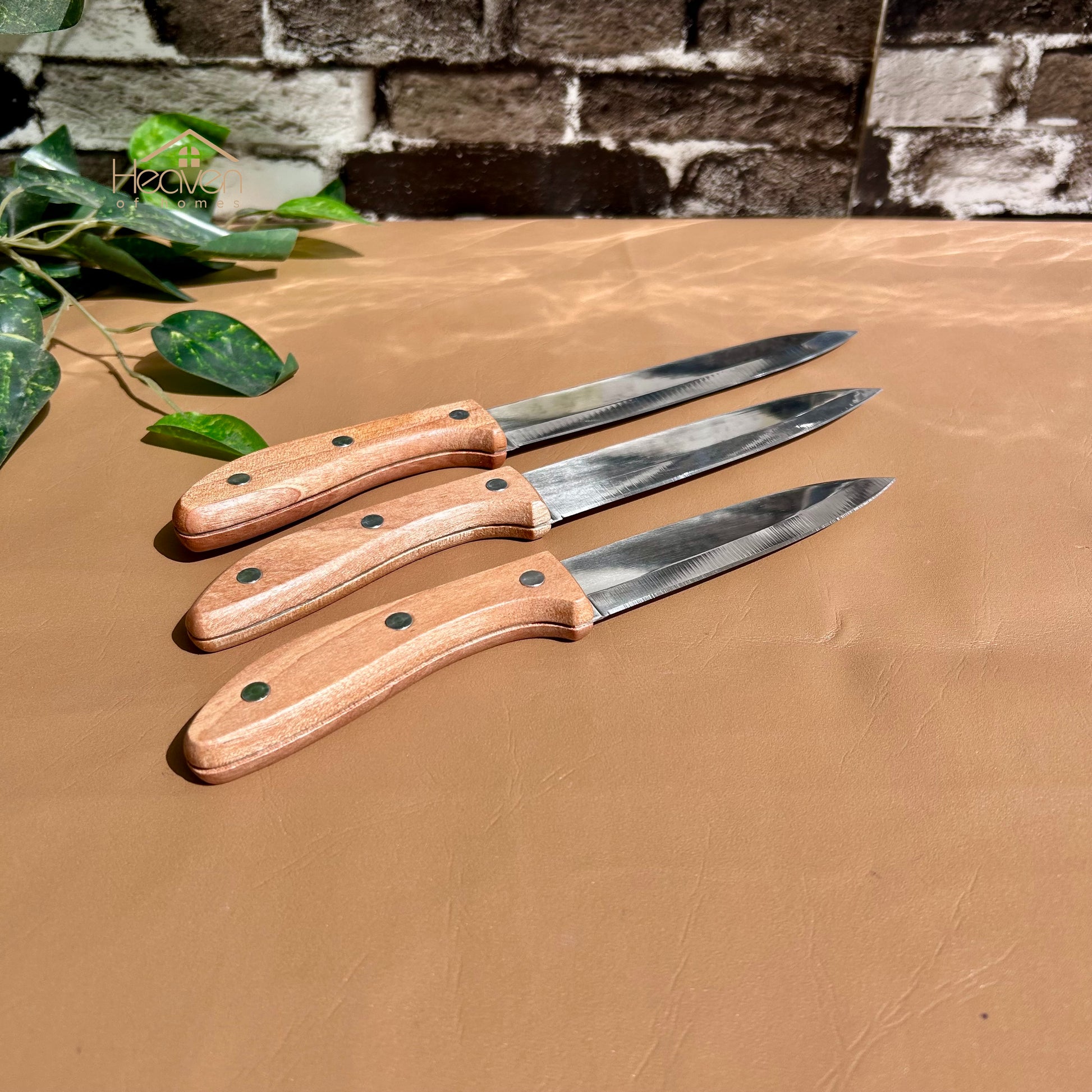 Heaven Set of 3 Stainless Steel Knives – Chef & Utility Knife Combo for Every Cooking Need - Heaven of homes - Sale Pakistan