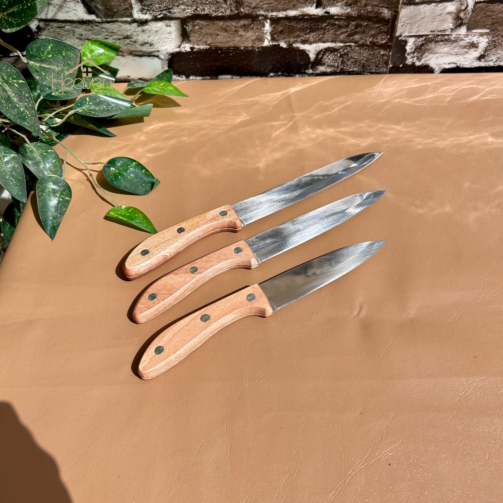 Heaven Set of 3 Stainless Steel Knives – Chef & Utility Knife Combo for Every Cooking Need - Heaven of homes - Sale Pakistan