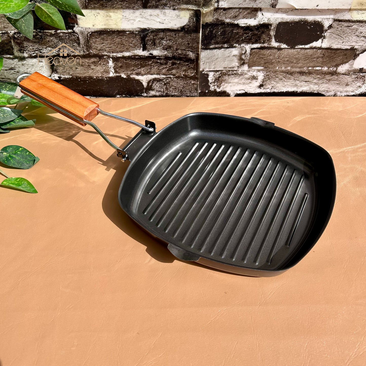 Imprted Non-Stick Square Grill Pan – Heavy-Duty Griddle for Stovetop Grilling & Searing - Heaven of homes - Sale Pakistan