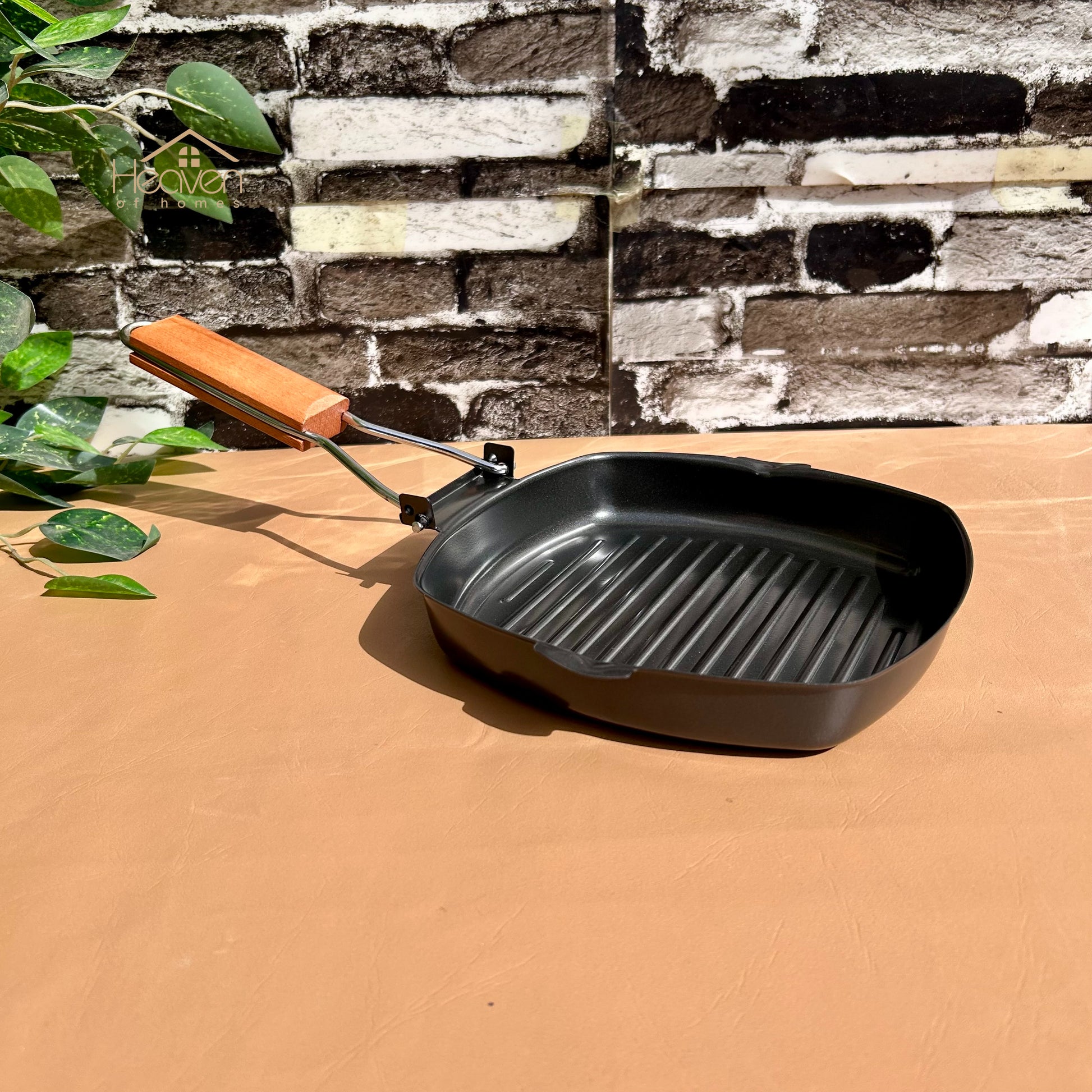 Imprted Non-Stick Square Grill Pan – Heavy-Duty Griddle for Stovetop Grilling & Searing - Heaven of homes - Sale Pakistan