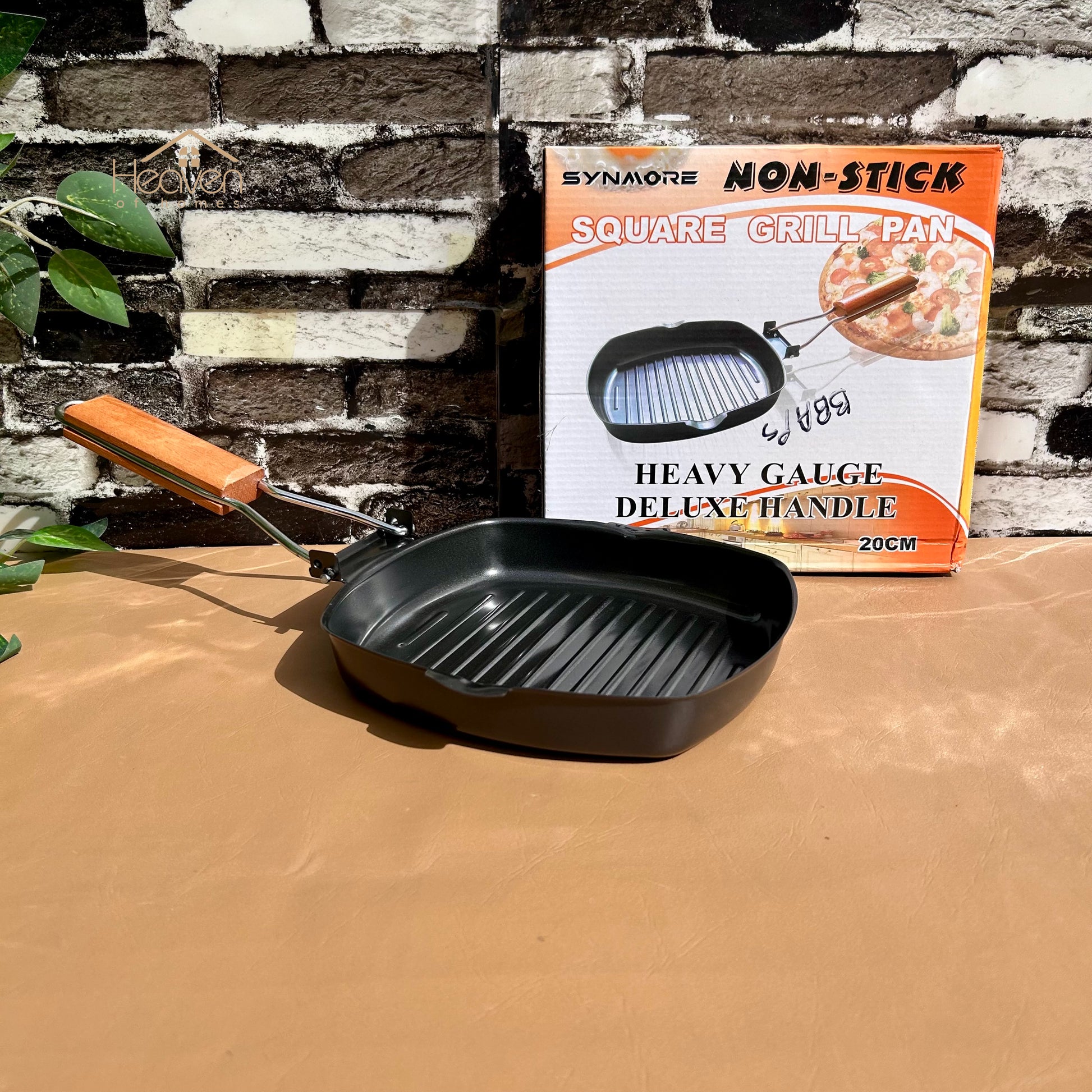 Imprted Non-Stick Square Grill Pan – Heavy-Duty Griddle for Stovetop Grilling & Searing - Heaven of homes - Sale Pakistan
