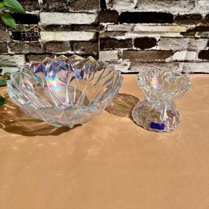 Delisoga® 7-Piece Rainbow Glass Premium Glass Fruit Serving Set – Elegant Glassware Collection Multi - Heaven of homes - Sale Pakistan
