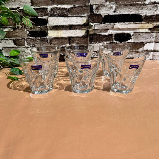 Delisoga® Set of 6 Glass Tumbler Set – 340ml Clear Drinking Glasses for Water, Juice, Cocktails & More - Heaven of homes - Sale Pakistan