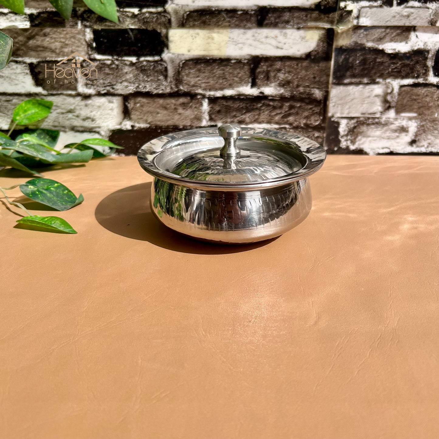 Stainless Steel Hammered Serving Handi – Artisan Heavyweight Cookware - Heaven of homes - Sale Pakistan