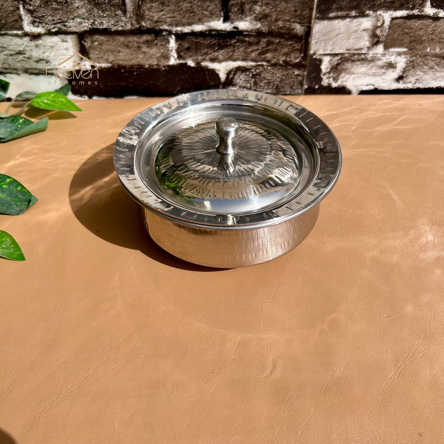 Stainless Steel Hammered Serving Handi – Artisan Heavyweight Cookware - Heaven of homes - Sale Pakistan