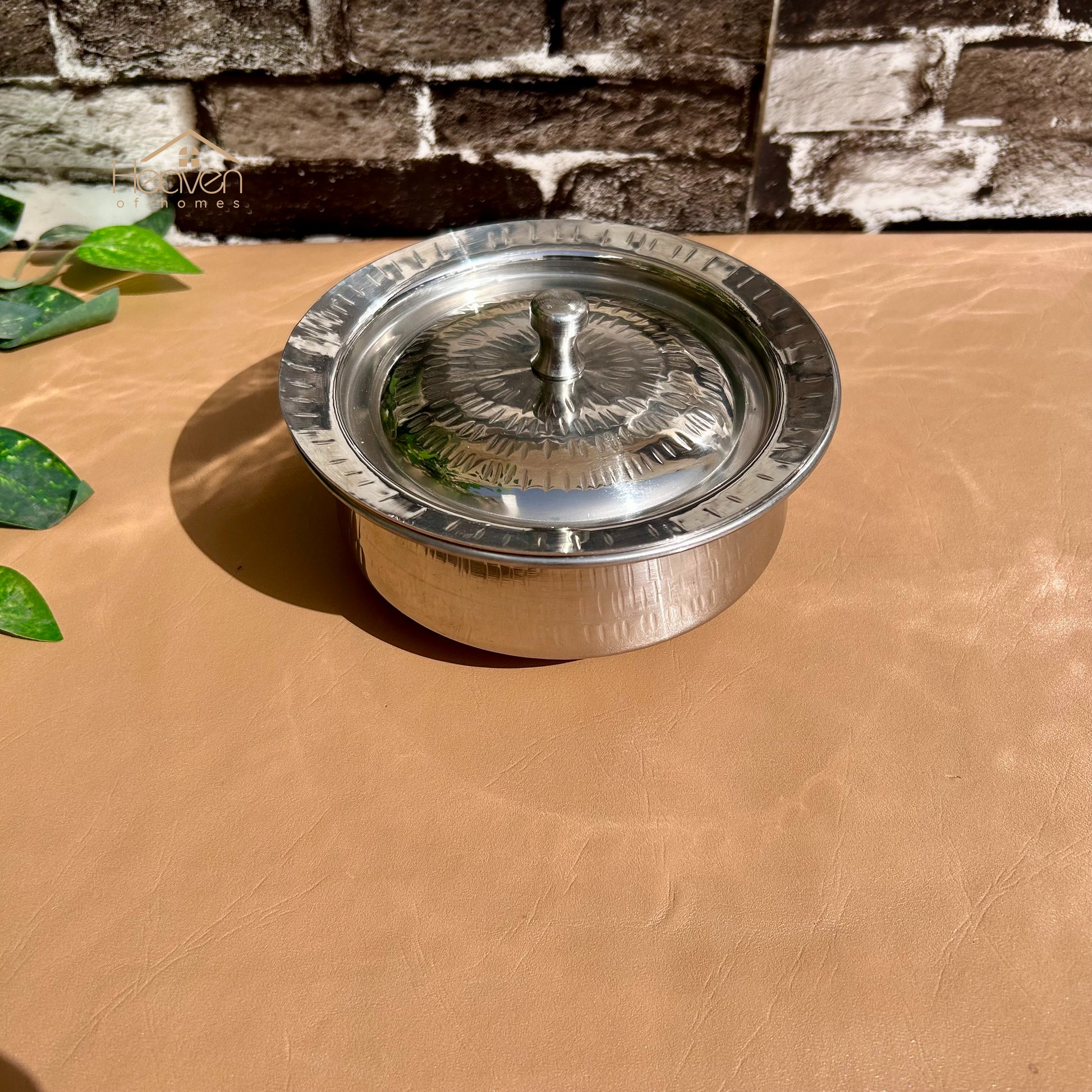 Stainless Steel Hammered Serving Handi – Artisan Heavyweight Cookware - Heaven of homes - Sale Pakistan