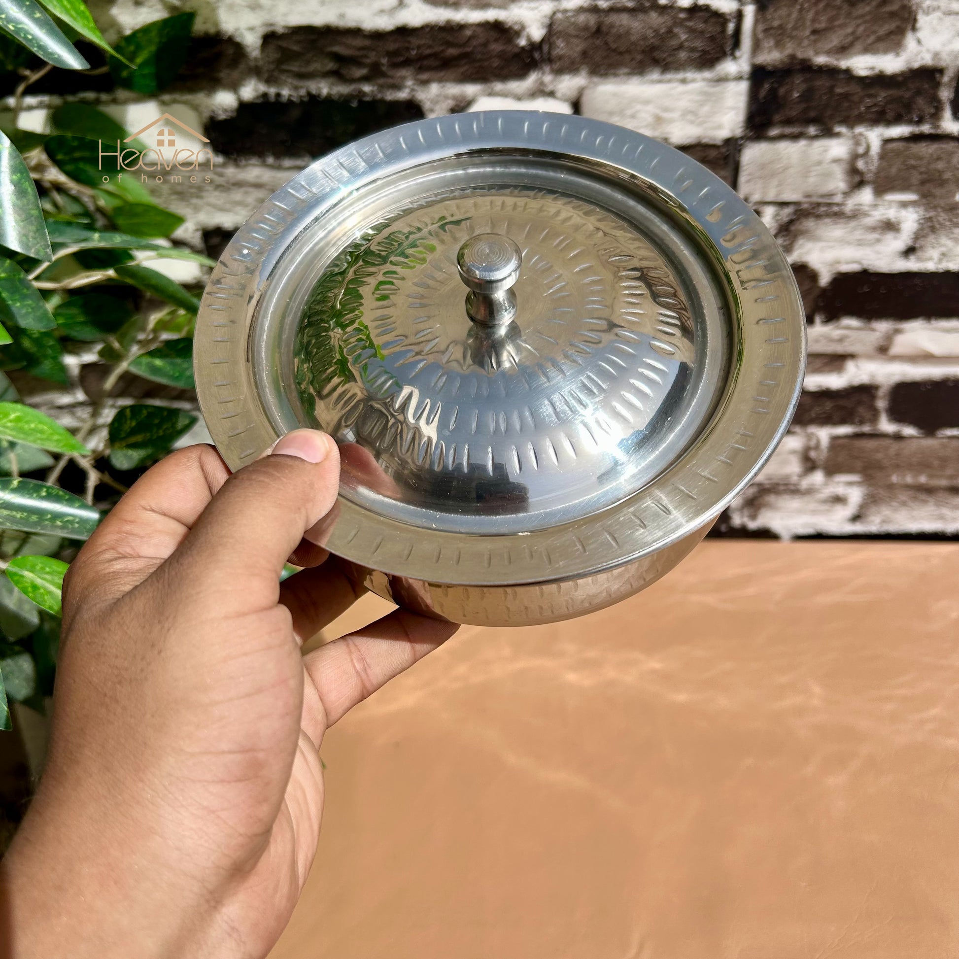 Stainless Steel Hammered Serving Handi – Artisan Heavyweight Cookware - Heaven of homes - Sale Pakistan